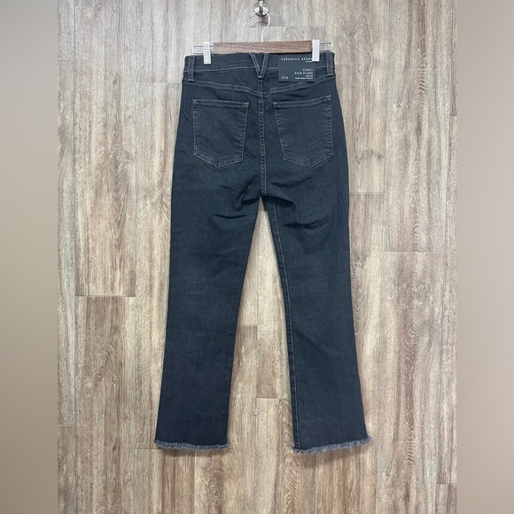 NEW Veronica Beard Carly Kick Flare Black Jeans - Picture 2 of 12